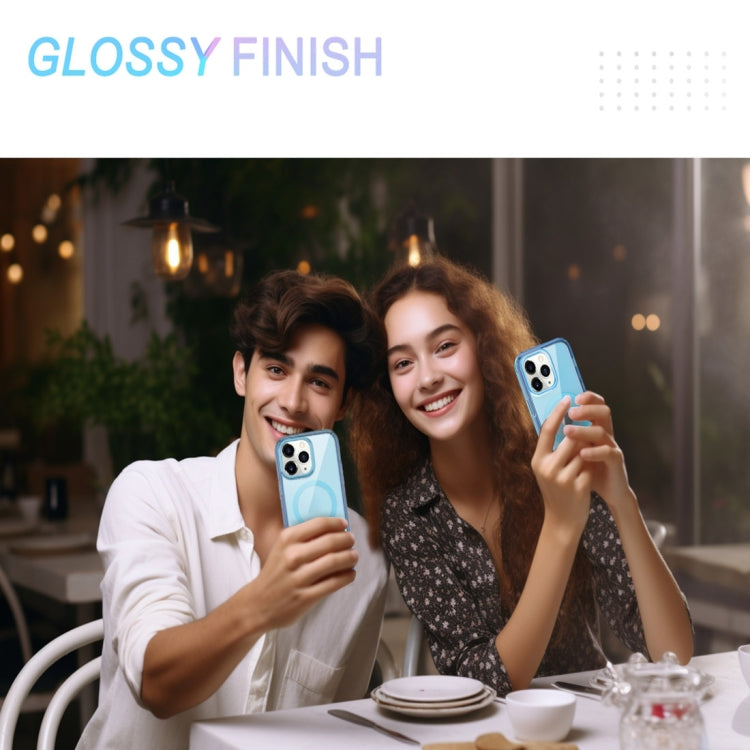 For iPhone 11 Pro Max Colorful MagSafe Magnetic PC Hybrid TPU Phone Case
