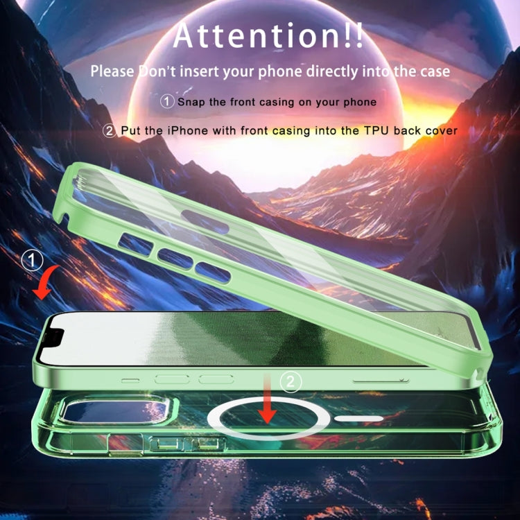 For iPhone 11 Pro Max Colorful MagSafe Magnetic PC Hybrid TPU Phone Case