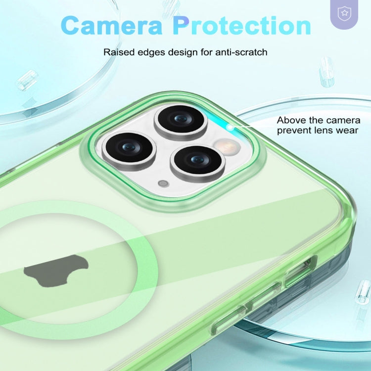 For iPhone 11 Pro Max Colorful MagSafe Magnetic PC Hybrid TPU Phone Case