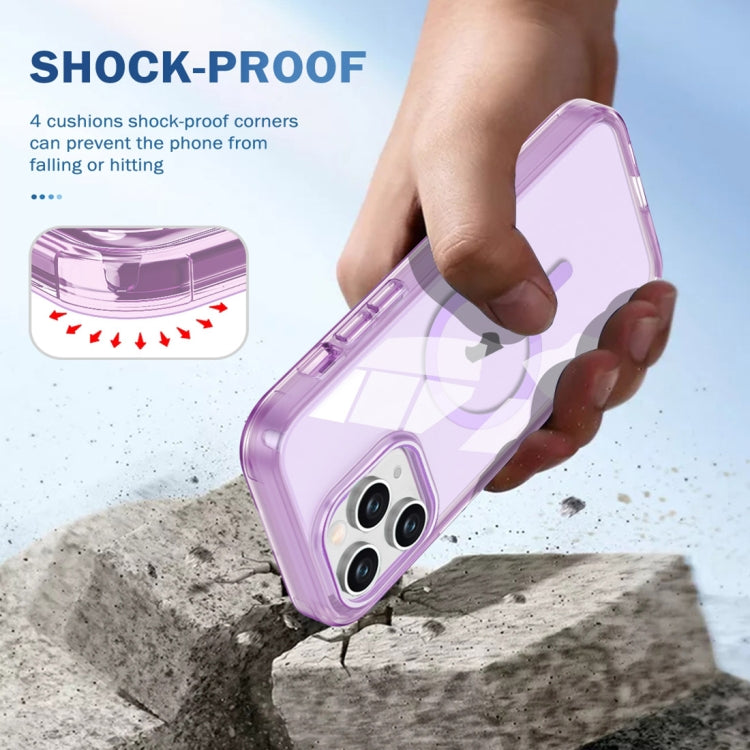 For iPhone 11 Pro Max Colorful MagSafe Magnetic PC Hybrid TPU Phone Case