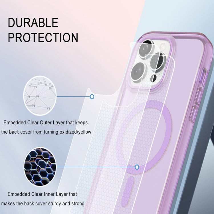 For iPhone 11 Pro Max Colorful MagSafe Magnetic PC Hybrid TPU Phone Case