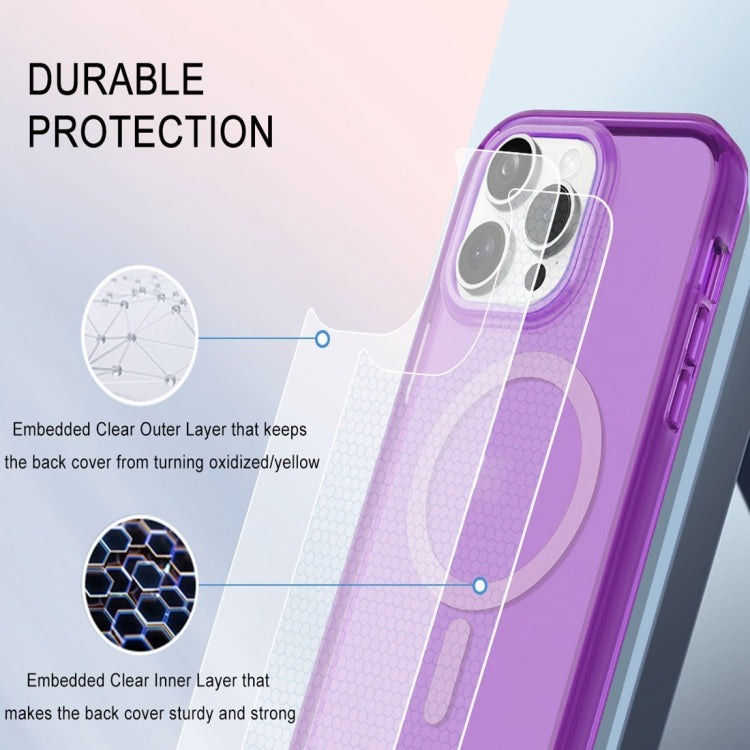 For iPhone 11 Pro Max Colorful MagSafe Magnetic PC Hybrid TPU Phone Case