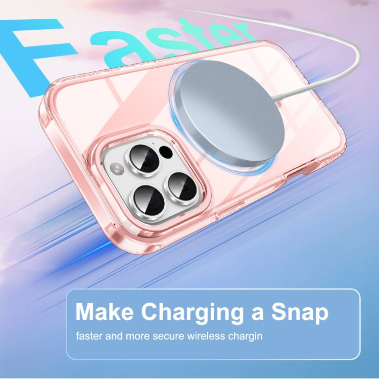 For iPhone 16 Pro Max Colorful MagSafe Magnetic PC Hybrid TPU Phone Case