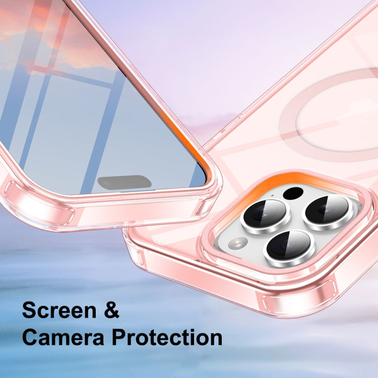 For iPhone 16 Pro Max Colorful MagSafe Magnetic PC Hybrid TPU Phone Case