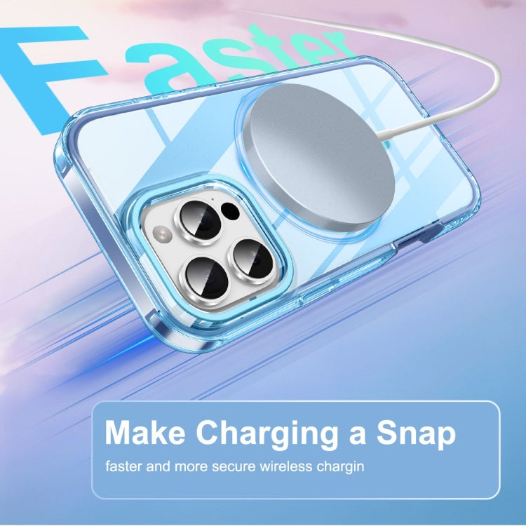 For iPhone 16 Pro Max Colorful MagSafe Magnetic PC Hybrid TPU Phone Case