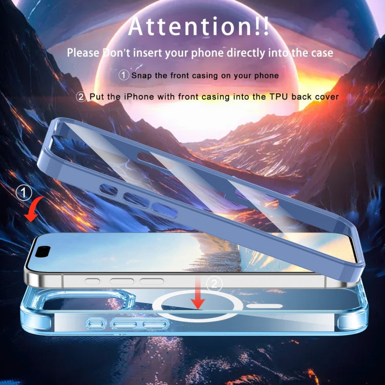 For iPhone 16 Pro Max Colorful MagSafe Magnetic PC Hybrid TPU Phone Case