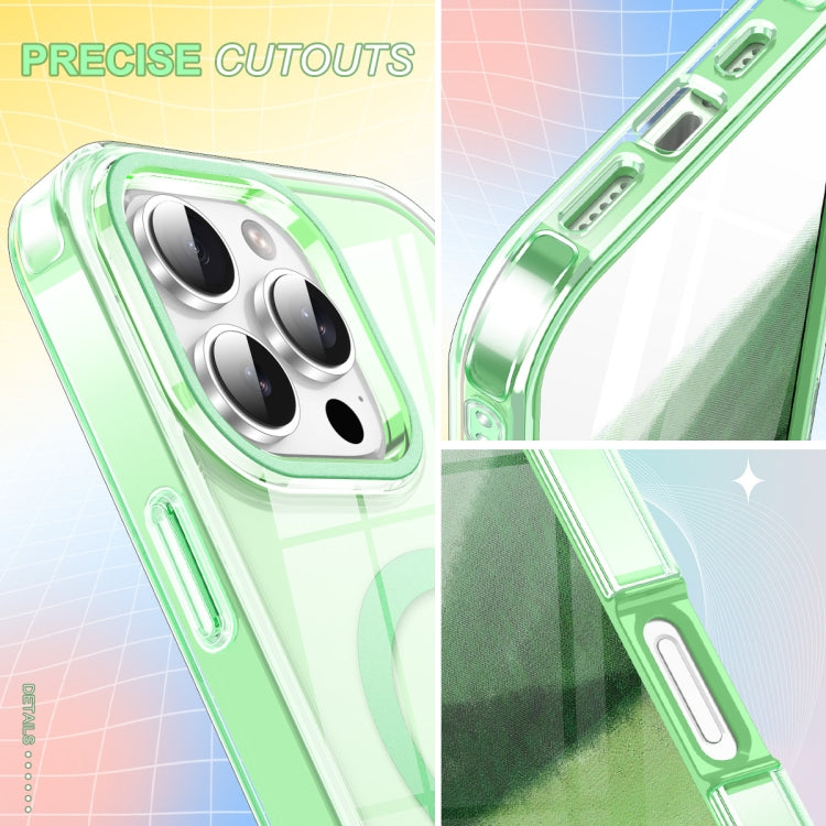 For iPhone 16 Pro Max Colorful MagSafe Magnetic PC Hybrid TPU Phone Case