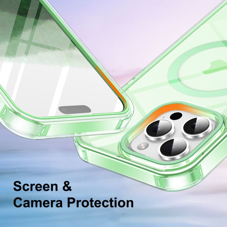 For iPhone 16 Pro Max Colorful MagSafe Magnetic PC Hybrid TPU Phone Case