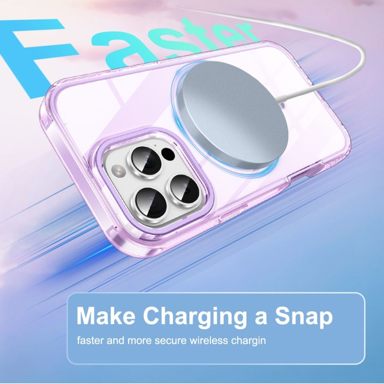 For iPhone 16 Pro Max Colorful MagSafe Magnetic PC Hybrid TPU Phone Case
