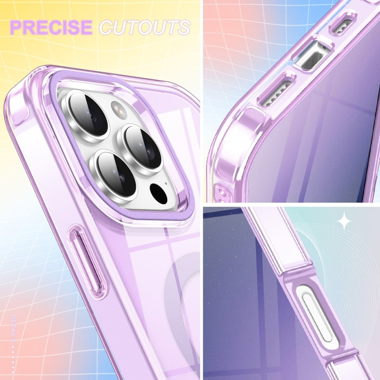 For iPhone 16 Pro Max Colorful MagSafe Magnetic PC Hybrid TPU Phone Case