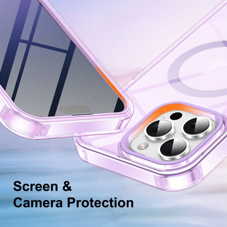 For iPhone 16 Pro Max Colorful MagSafe Magnetic PC Hybrid TPU Phone Case