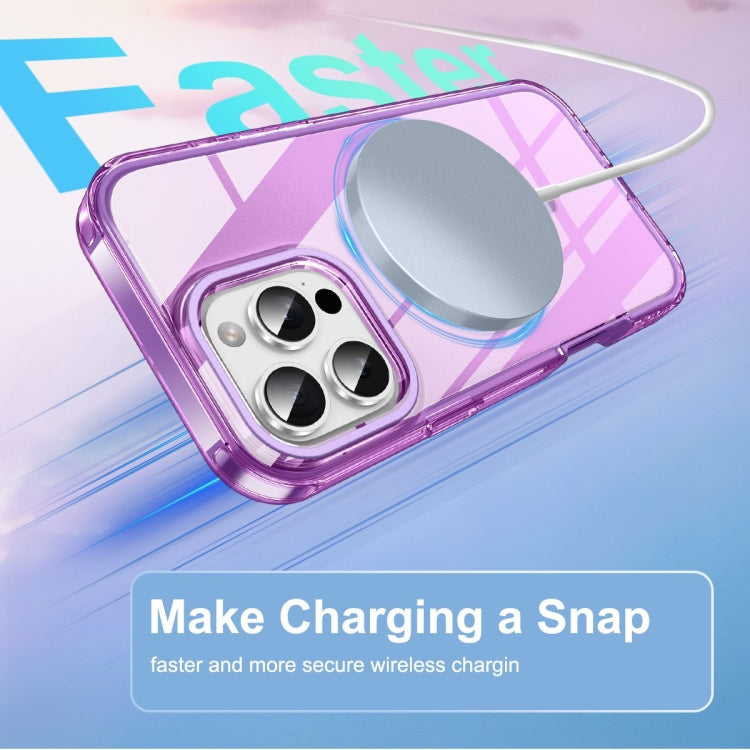 For iPhone 16 Pro Max Colorful MagSafe Magnetic PC Hybrid TPU Phone Case