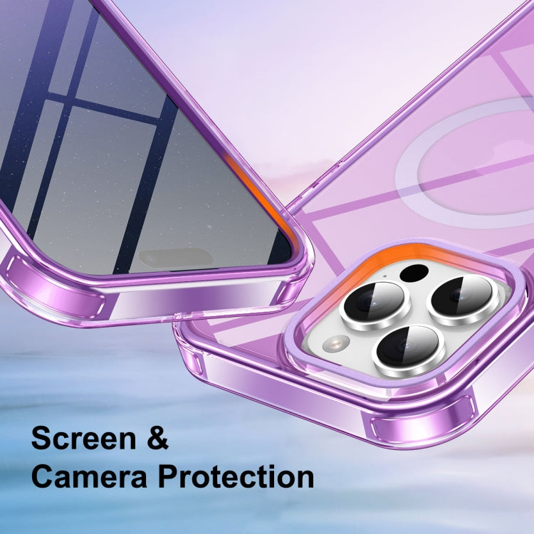 For iPhone 16 Pro Max Colorful MagSafe Magnetic PC Hybrid TPU Phone Case