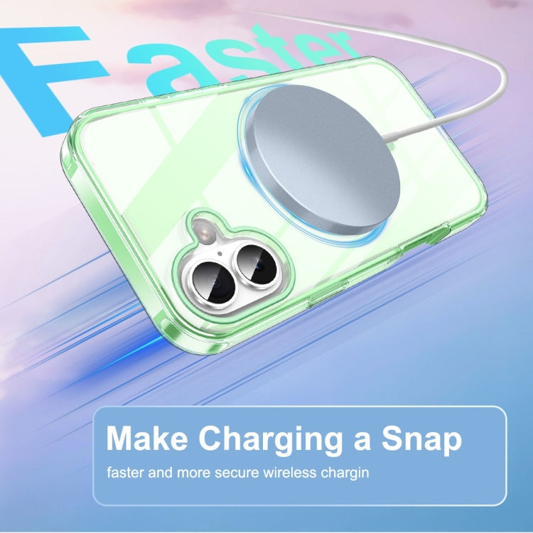 For iPhone 16 Plus Colorful MagSafe Magnetic PC Hybrid TPU Phone Case