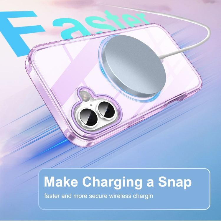 For iPhone 16 Plus Colorful MagSafe Magnetic PC Hybrid TPU Phone Case