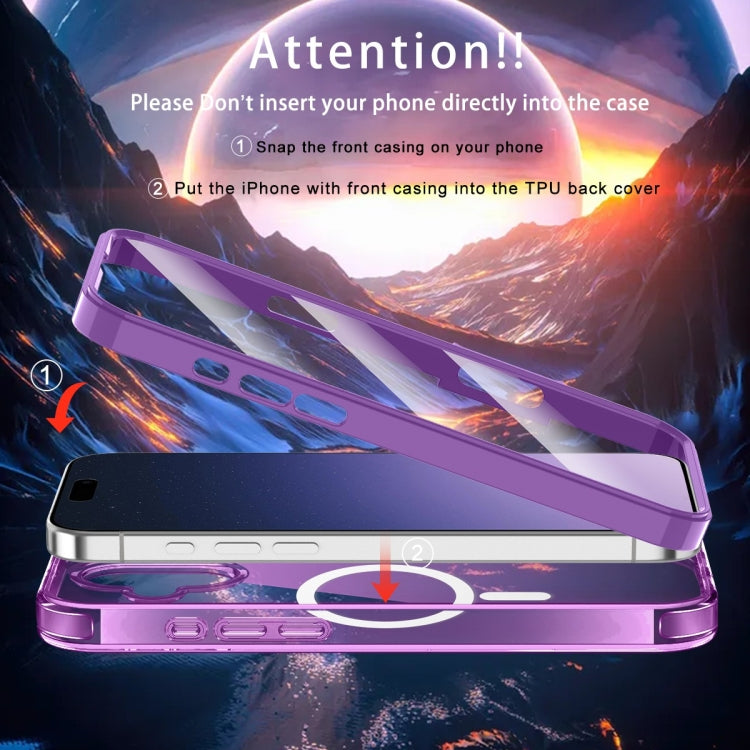 For iPhone 16 Plus Colorful MagSafe Magnetic PC Hybrid TPU Phone Case
