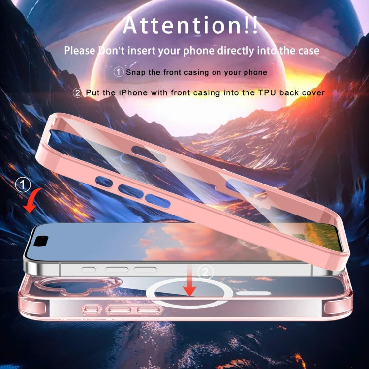For iPhone 16 Colorful MagSafe Magnetic PC Hybrid TPU Phone Case