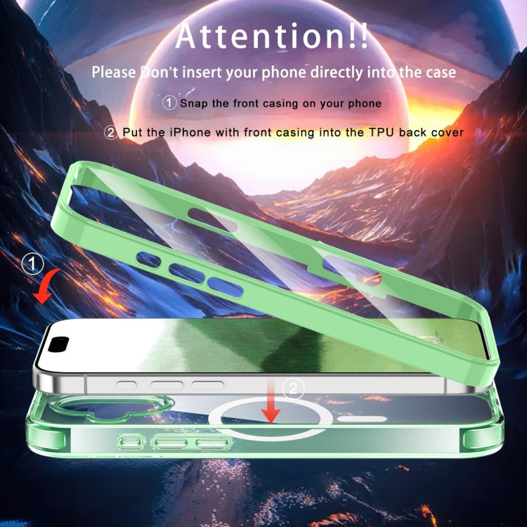 For iPhone 16 Colorful MagSafe Magnetic PC Hybrid TPU Phone Case