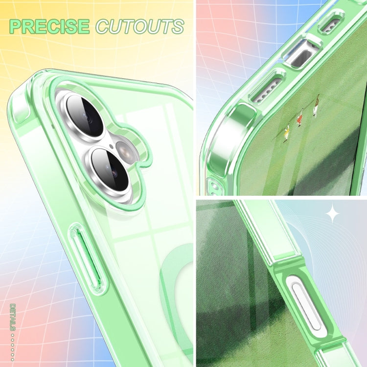 For iPhone 16 Colorful MagSafe Magnetic PC Hybrid TPU Phone Case