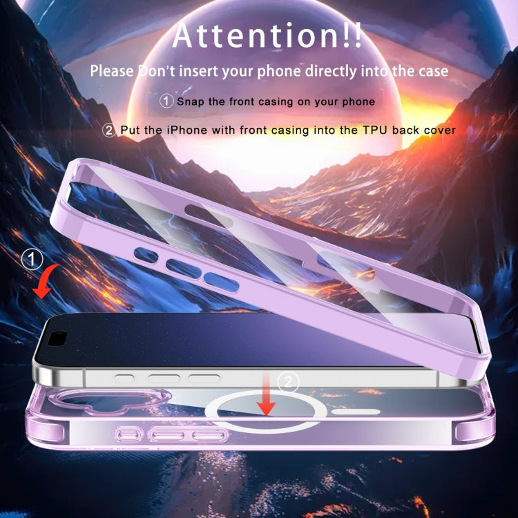 For iPhone 16 Colorful MagSafe Magnetic PC Hybrid TPU Phone Case