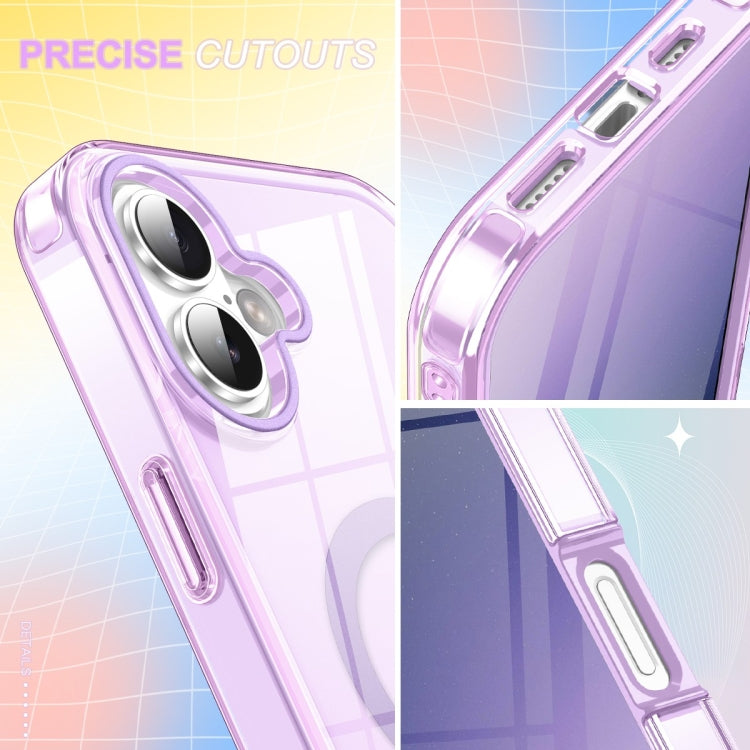 For iPhone 16 Colorful MagSafe Magnetic PC Hybrid TPU Phone Case