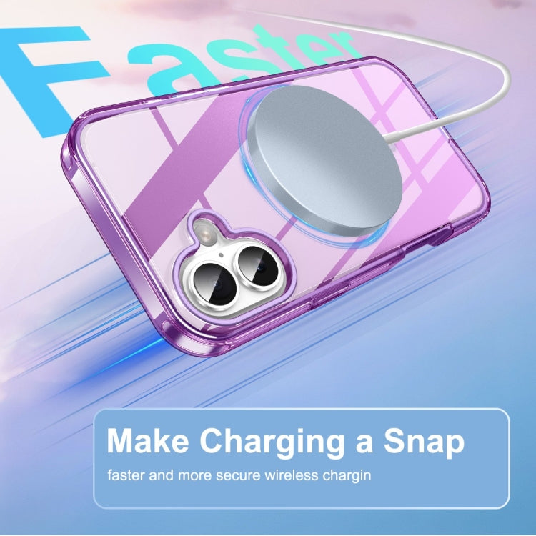For iPhone 16 Colorful MagSafe Magnetic PC Hybrid TPU Phone Case