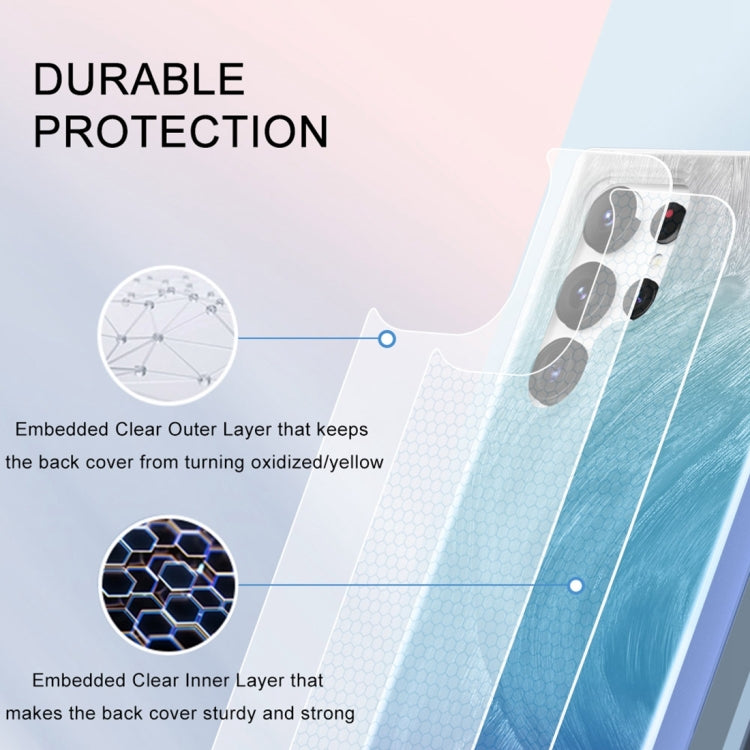 For Samsung Galaxy S24 Ultra 5G IMD Gradient Feather PC + TPU Phone Case