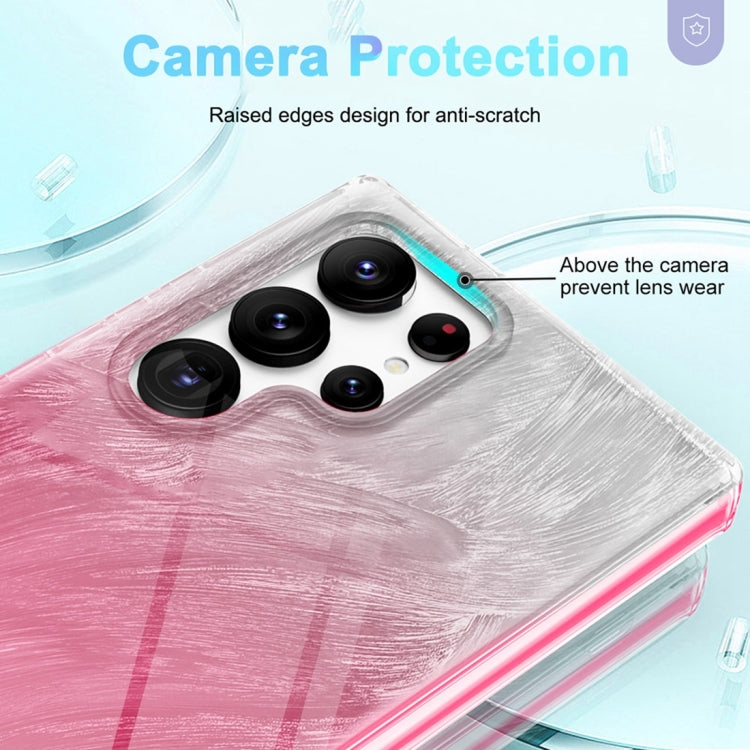 For Samsung Galaxy S24 Ultra 5G IMD Gradient Feather PC + TPU Phone Case