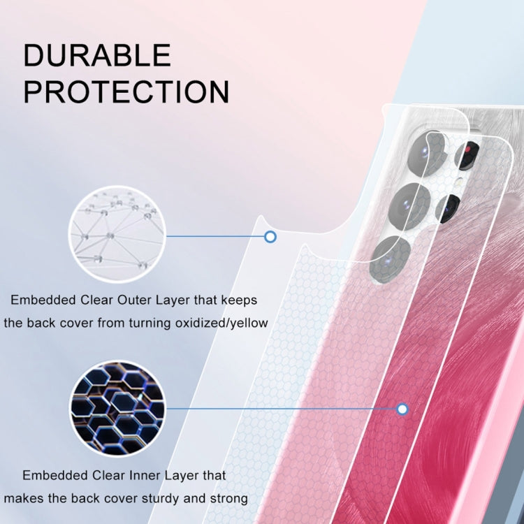 For Samsung Galaxy S24 Ultra 5G IMD Gradient Feather PC + TPU Phone Case