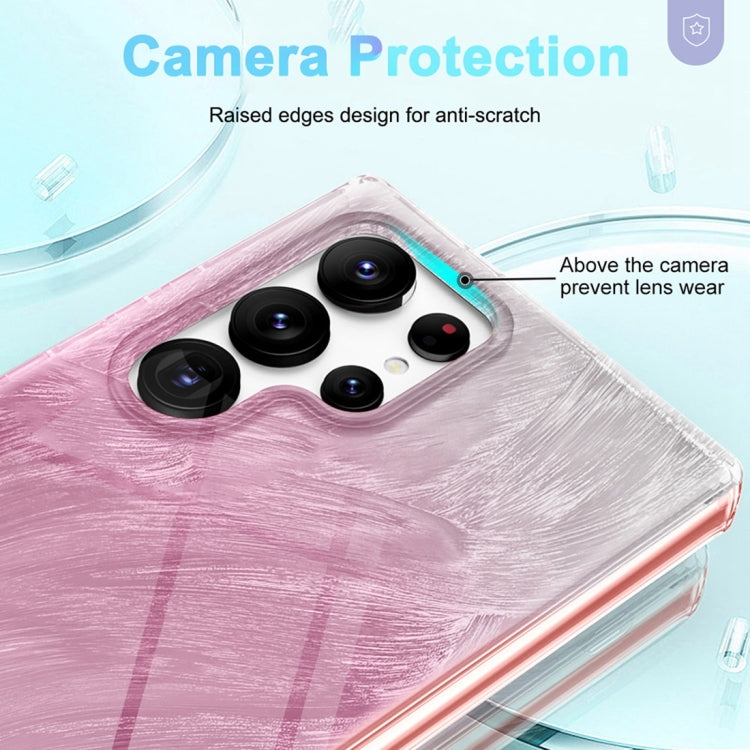 For Samsung Galaxy S24 Ultra 5G IMD Gradient Feather PC + TPU Phone Case