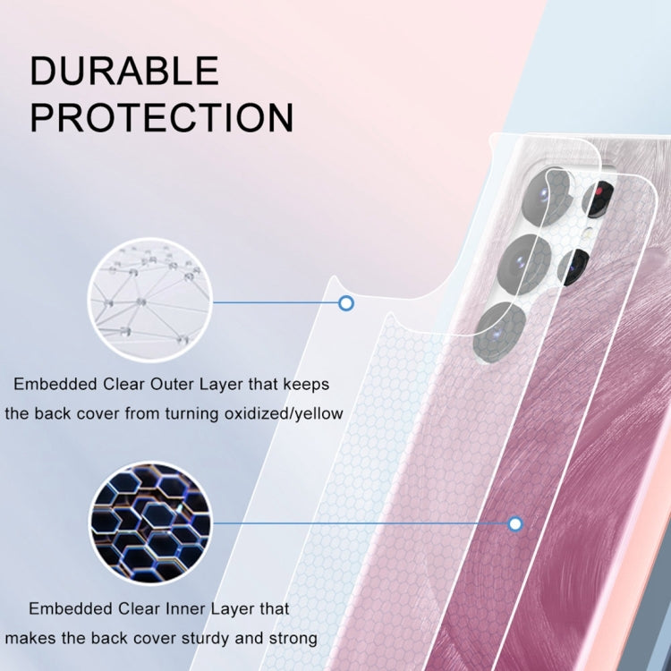 For Samsung Galaxy S24 Ultra 5G IMD Gradient Feather PC + TPU Phone Case