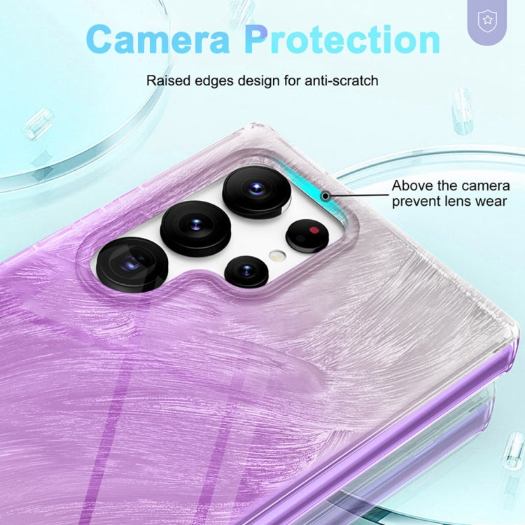 For Samsung Galaxy S24 Ultra 5G IMD Gradient Feather PC + TPU Phone Case