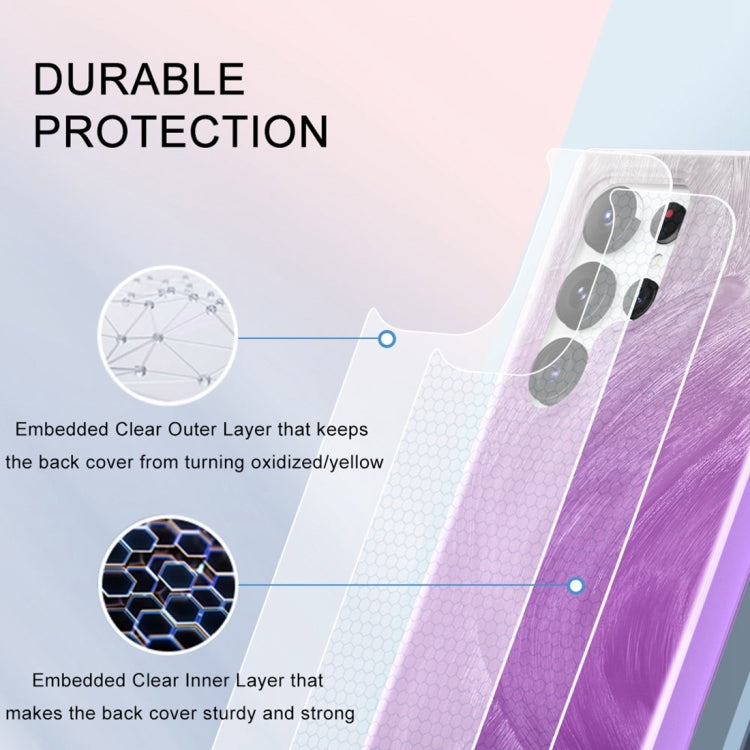 For Samsung Galaxy S24 Ultra 5G IMD Gradient Feather PC + TPU Phone Case