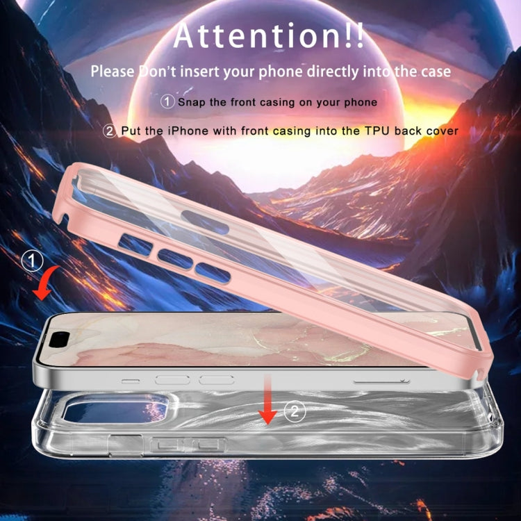 For iPhone 15 Pro IMD Gradient Feather PC Hybrid TPU Phone Case