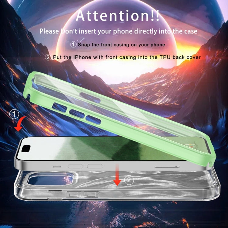 For iPhone 15 Plus IMD Gradient Feather PC Hybrid TPU Phone Case