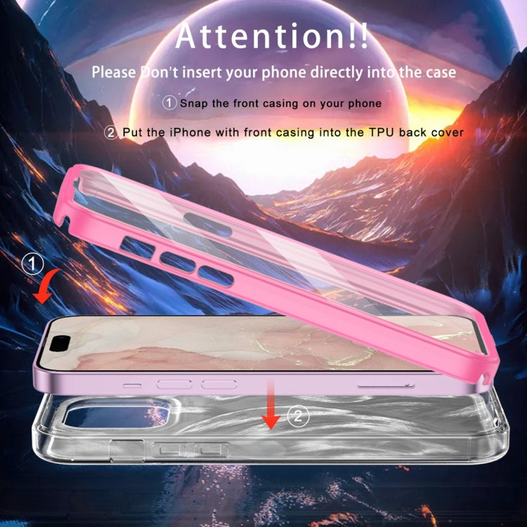 For iPhone 15 Plus IMD Gradient Feather PC Hybrid TPU Phone Case