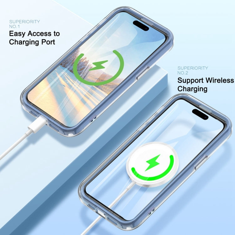For iPhone 14 Pro IMD Gradient Feather PC Hybrid TPU Phone Case
