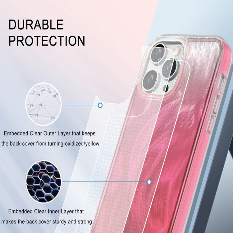 For iPhone 14 Pro IMD Gradient Feather PC Hybrid TPU Phone Case