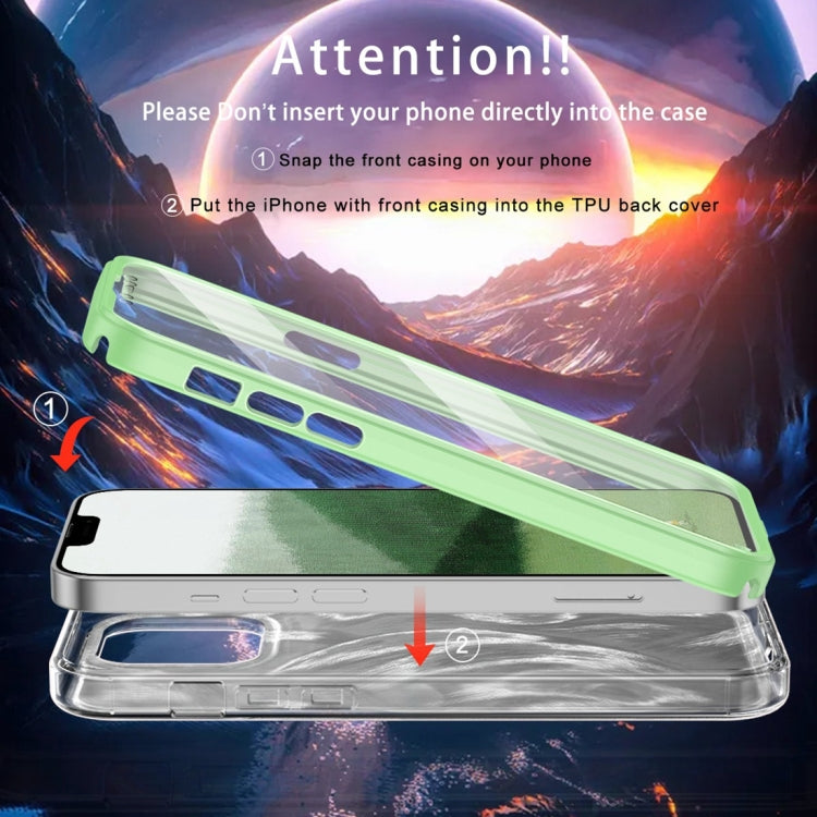 For iPhone 12 Pro Max IMD Gradient Feather PC Hybrid TPU Phone Case