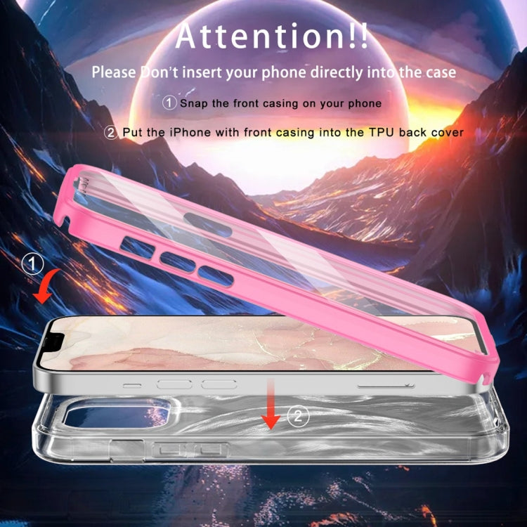 For iPhone 12 Pro Max IMD Gradient Feather PC Hybrid TPU Phone Case