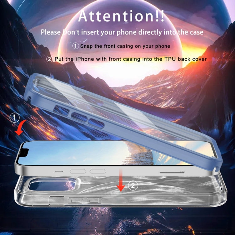 For iPhone 12 Pro IMD Gradient Feather PC Hybrid TPU Phone Case