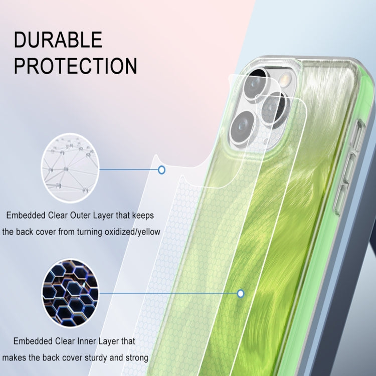 For iPhone 11 Pro Max IMD Gradient Feather PC Hybrid TPU Phone Case