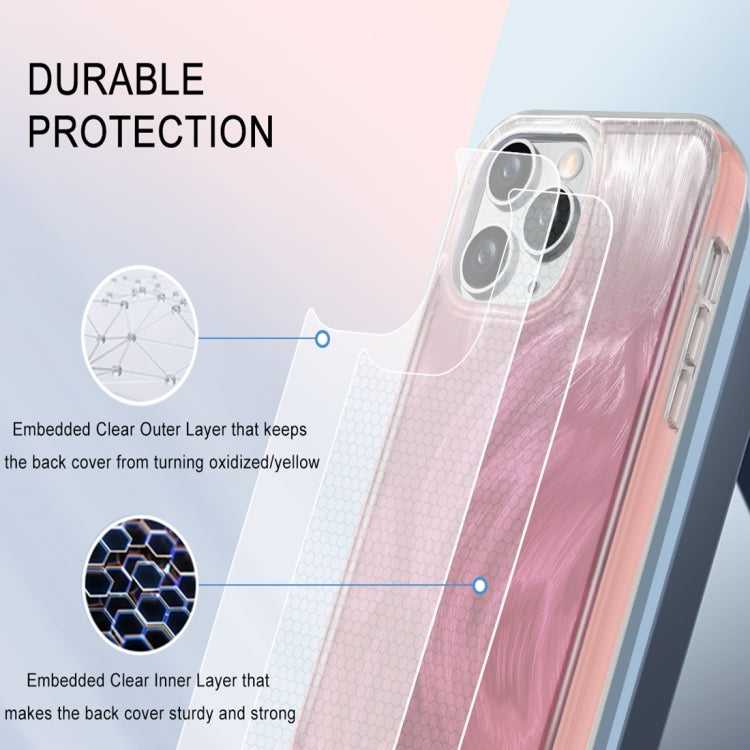 For iPhone 11 Pro Max IMD Gradient Feather PC Hybrid TPU Phone Case