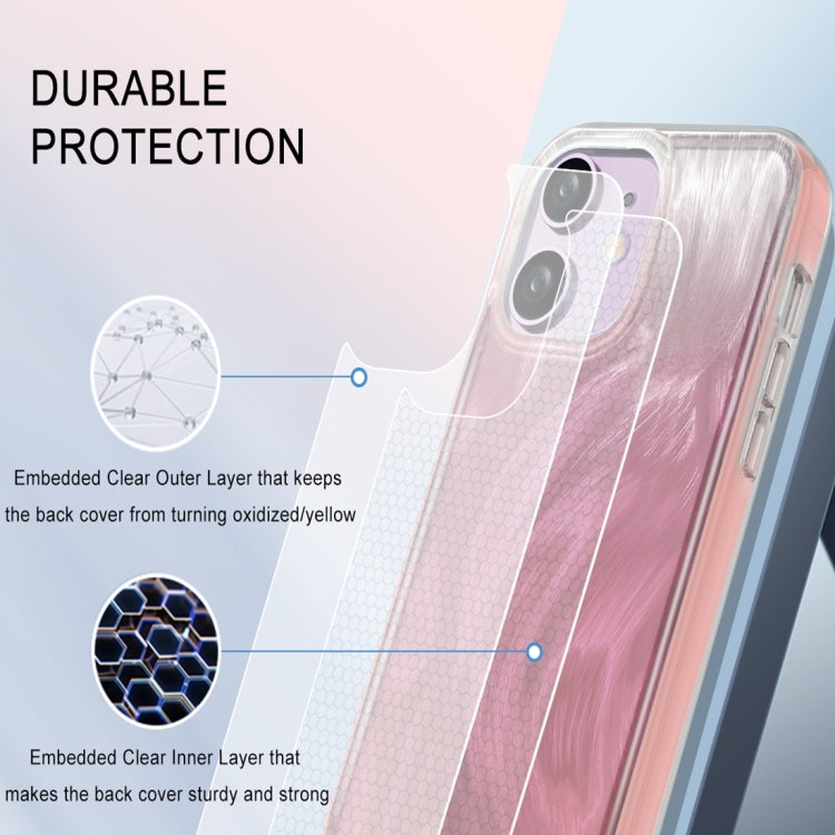 For iPhone 11 IMD Gradient Feather PC Hybrid TPU Phone Case