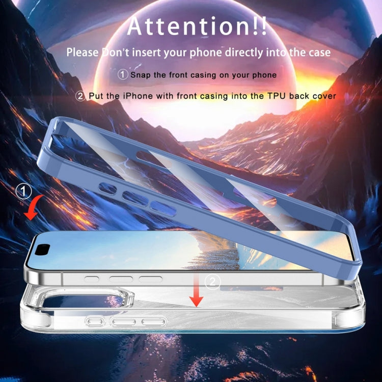 For iPhone 16 Pro Max IMD Gradient Feather PC Hybrid TPU Phone Case