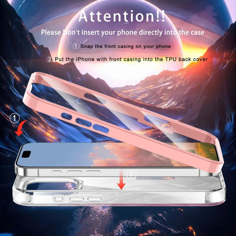 For iPhone 16 Pro Max IMD Gradient Feather PC Hybrid TPU Phone Case