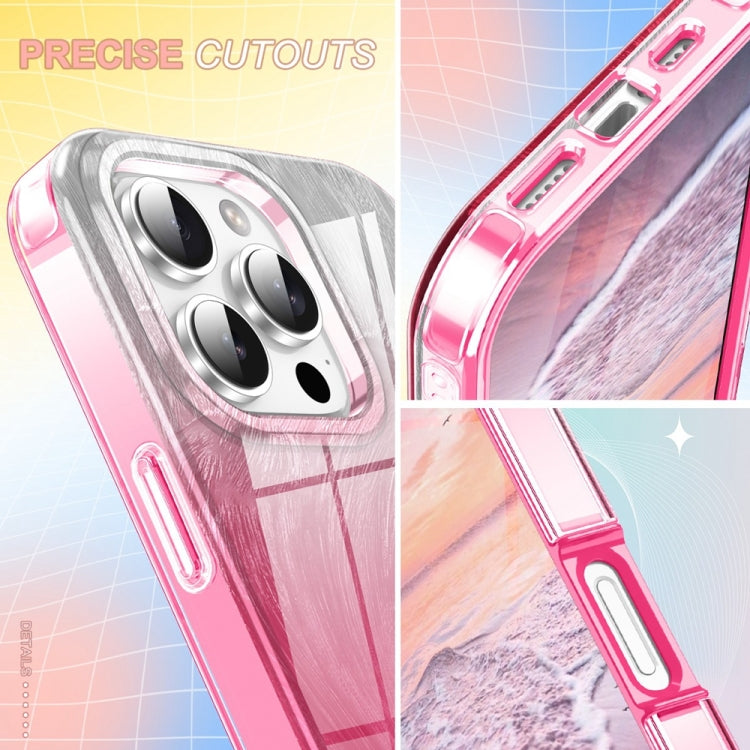 For iPhone 16 Pro IMD Gradient Feather PC Hybrid TPU Phone Case