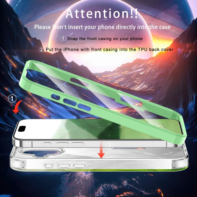 For iPhone 16 IMD Gradient Feather PC Hybrid TPU Phone Case