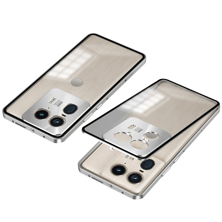 For Motorola Moto X50 Ultra Snap Buckle Metal Frame Frosted Phone Case