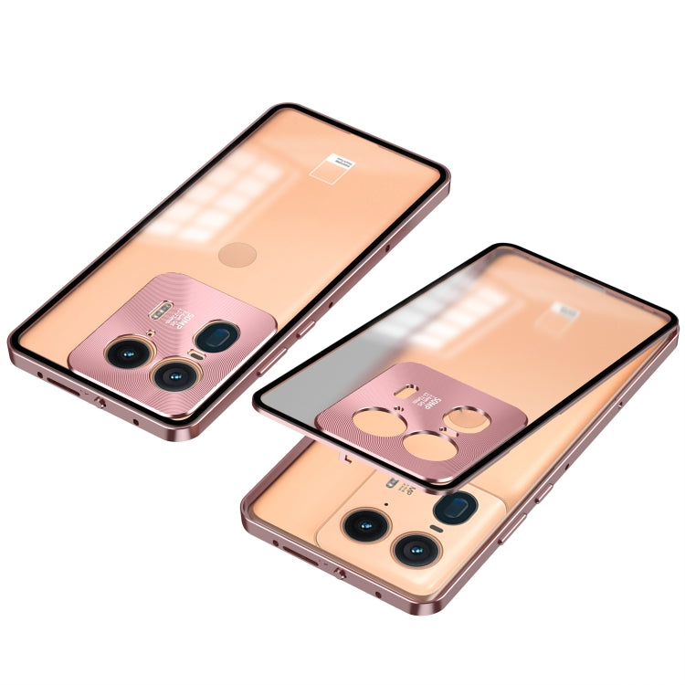 For Motorola Moto X50 Ultra Snap Buckle Metal Frame Frosted Phone Case